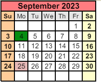 District School Academic Calendar for Laporte High School for September 2023