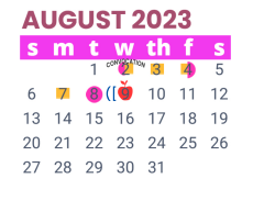 District School Academic Calendar for Bruni Elementary School for August 2023