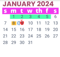 District School Academic Calendar for J C Martin Jr Elementary School for January 2024