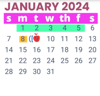 District School Academic Calendar for Heights Elementary School for January 2024