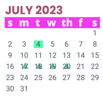 District School Academic Calendar for Bruni Elementary School for July 2023