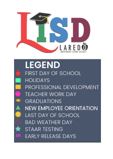 District School Academic Calendar Legend for Ligarde Elementary School