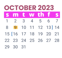 District School Academic Calendar for Dr Leo Cigarroa High School for October 2023