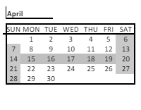 District School Academic Calendar for John R Rollins for April 2024