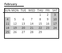 District School Academic Calendar for John R Rollins for February 2024