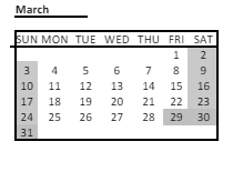 District School Academic Calendar for John R Rollins for March 2024