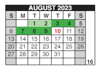 District School Academic Calendar for Pioneer Park Es for August 2023