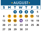 District School Academic Calendar for Faubion Elementary School for August 2023