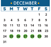 District School Academic Calendar for Mason Elementary School for December 2023