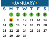 District School Academic Calendar for Block House Creek Elementary School for January 2024