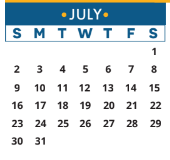 District School Academic Calendar for Pleasant Hill Elementary School for July 2023