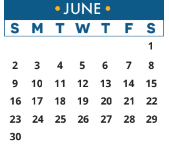 District School Academic Calendar for Whitestone Elementary School for June 2024