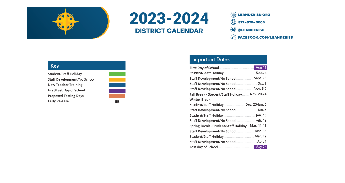 District School Academic Calendar Key for Deer Creek Elementary School