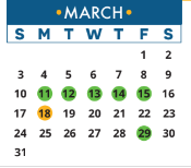 District School Academic Calendar for Reagan Elementary School for March 2024