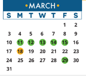 District School Academic Calendar for Parkside Elementary School for March 2024