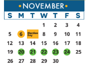 District School Academic Calendar for Steiner Ranch Elementary School for November 2023