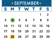 District School Academic Calendar for Knox Wiley Middle School for September 2023