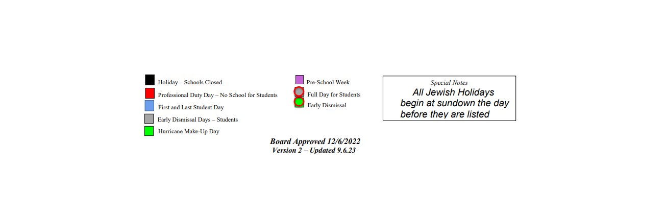 District School Academic Calendar Key for Villas Elementary School