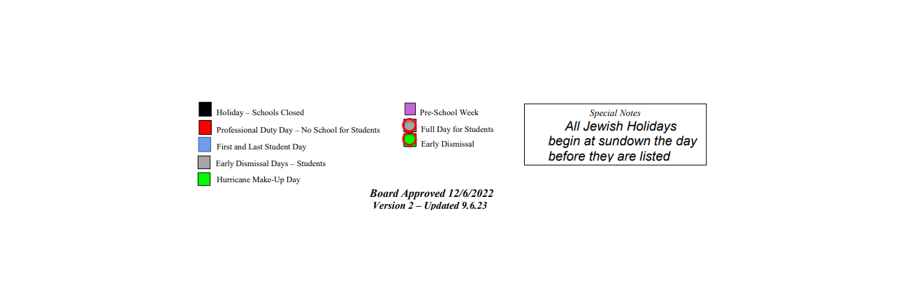 District School Academic Calendar Key for Lee Adolescent Mother's PROG.