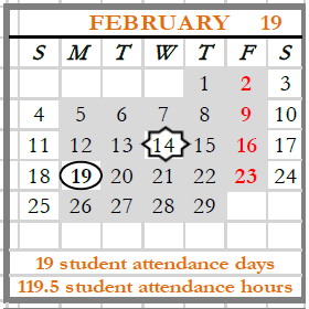 District School Academic Calendar for Bernard C. Campbell Middle for February 2024
