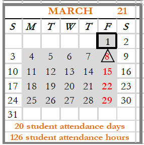 District School Academic Calendar for Bernard C. Campbell Middle for March 2024
