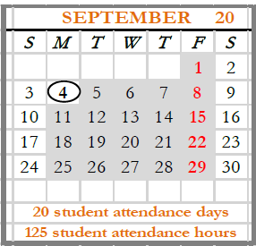 District School Academic Calendar for Bernard C. Campbell Middle for September 2023
