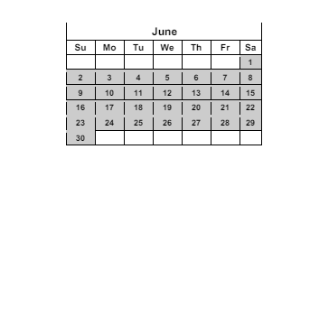 District School Academic Calendar for C O Bastian for June 2024