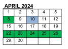 District School Academic Calendar for Smithtown High School-west for April 2024