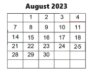 District School Academic Calendar for Smithtown High School-west for August 2023