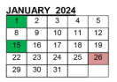 District School Academic Calendar for Smithtown High School-west for January 2024
