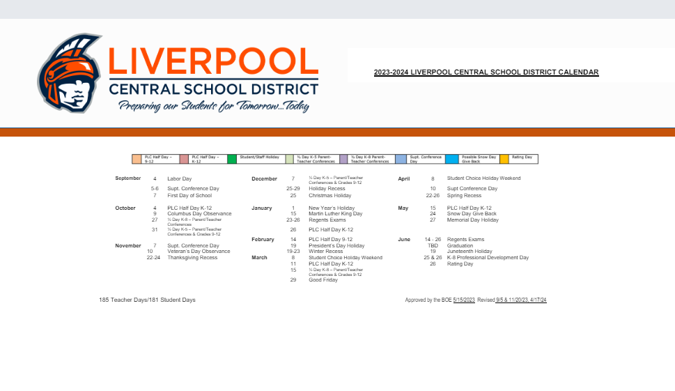 District School Academic Calendar Key for Smithtown High School-west