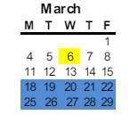 District School Academic Calendar for Lodi Usd Alternative Center for March 2024