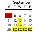 District School Academic Calendar for Beckman Elementary for September 2023