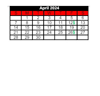 District School Academic Calendar for Logansport Area Jnt Spec Ed for April 2024