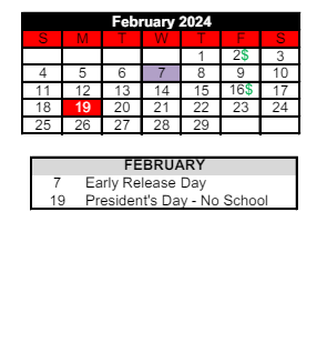 District School Academic Calendar for Logansport Area Jnt Spec Ed for February 2024