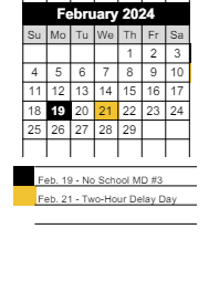 District School Academic Calendar for Loogootee West Elem Sch for February 2024