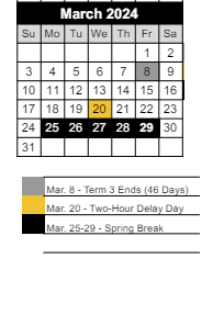 District School Academic Calendar for Loogootee West Elem Sch for March 2024