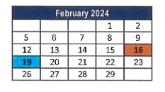 District School Academic Calendar for Palm Elementary School for February 2024