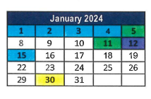 District School Academic Calendar for Palm Elementary School for January 2024