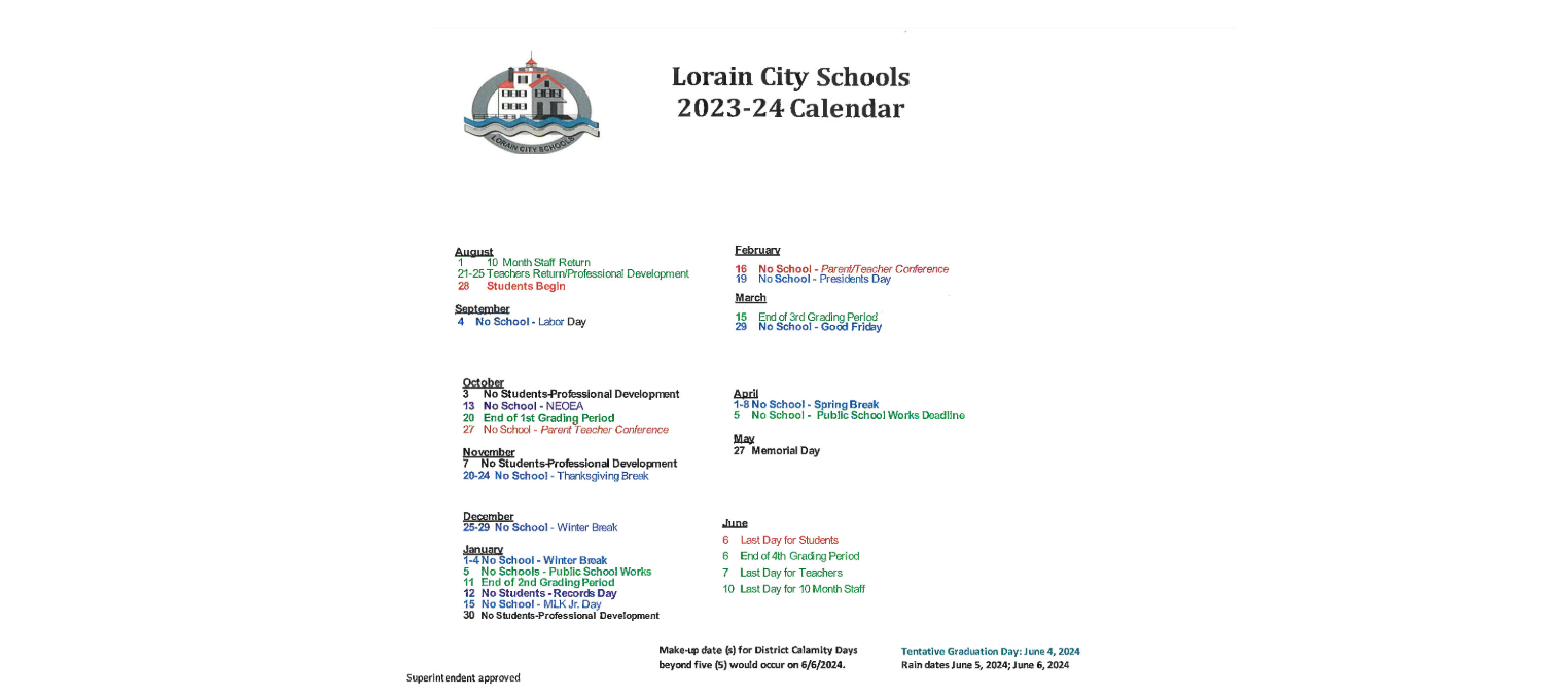 District School Academic Calendar Key for Palm Elementary School