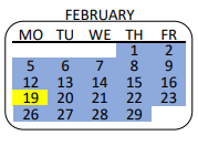 District School Academic Calendar for Thoreau Continuation for February 2024