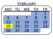 District School Academic Calendar for View Park Continuation for February 2024