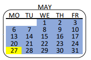 District School Academic Calendar for Western Avenue Elementary for May 2024