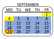 District School Academic Calendar for View Park Continuation for September 2023