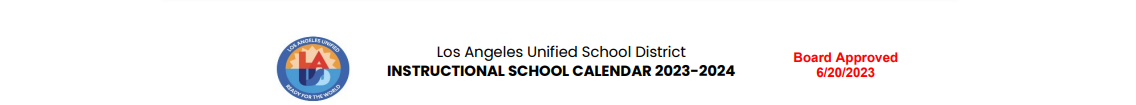 District School Academic Calendar for View Park Continuation