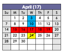 District School Academic Calendar for Classical High for April 2024