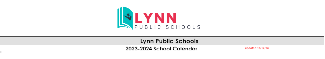 District School Academic Calendar for Classical High