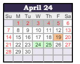 District School Academic Calendar for Smith Valley Elementary School for April 2024