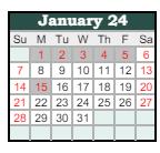 District School Academic Calendar for Smith Valley Elementary School for January 2024