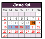 District School Academic Calendar for Smith Valley Elementary School for June 2024